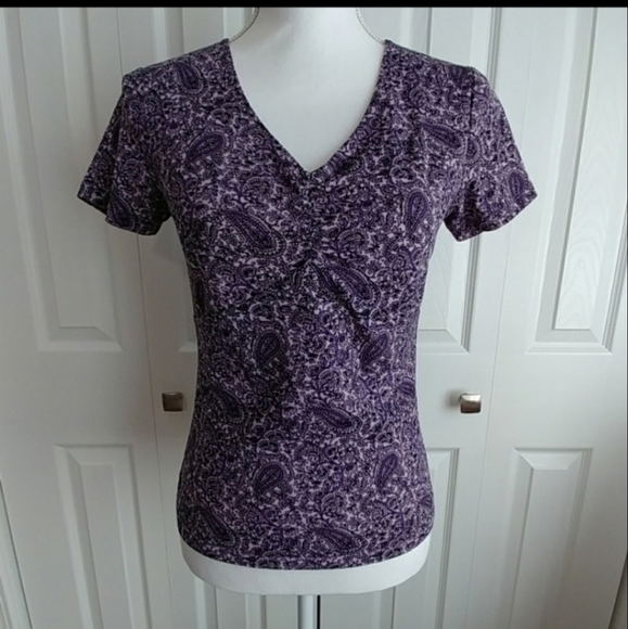 Rena Rowan | Purple and Black Paisley Blouse - Picture 1 of 3